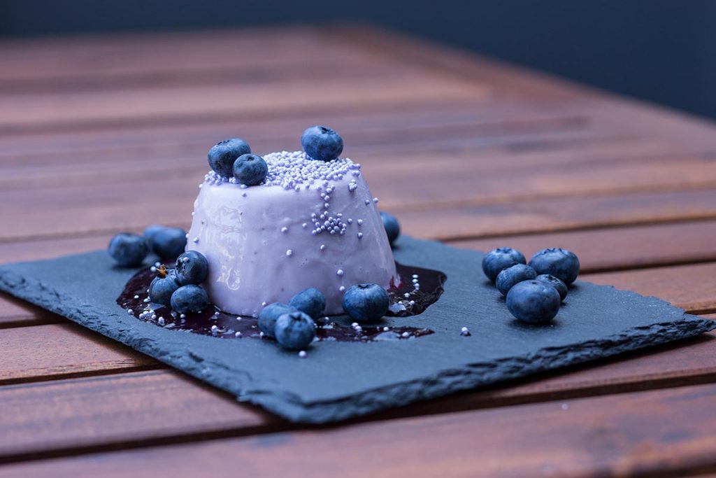 Lila Panna Cotta für die Blogger Aktion Superblogger 2018