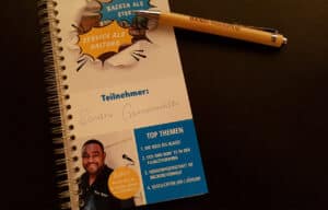 Ringblock mit dem Programm zum BÄKO-Workshop 2018, der die Top-Themen der Veranstaltung anteasert.