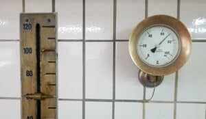 Temperaturanzeige der Brauerei Schlenkerla