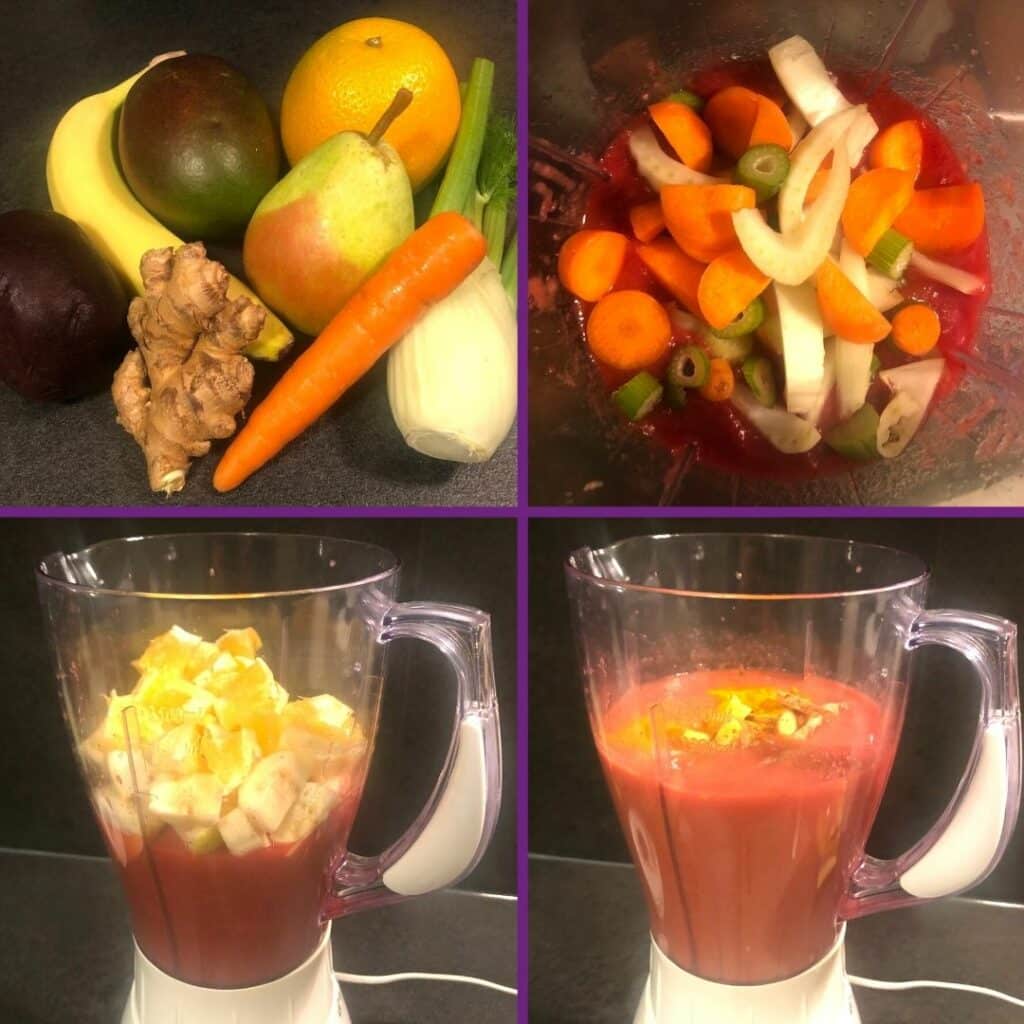 Zubereitungsschritte Impulsgeber-Drink „Scharfer Power-Smoothie“