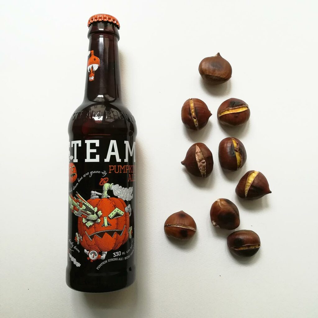 Food Pairing mit Bier: Steamworks Pumpkin Ale mit Maronen