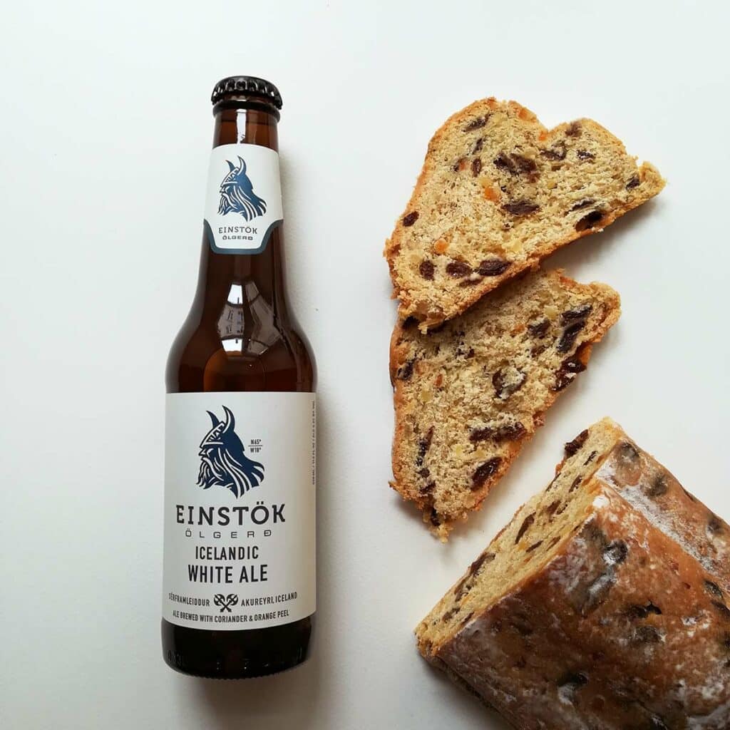 Food Pairing mit Bier: White Ale aus Island mit Stollen