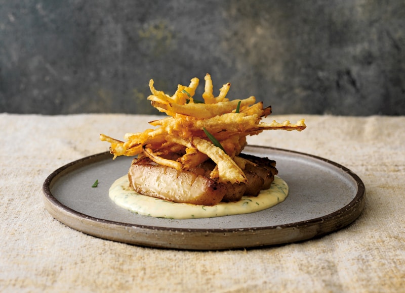 Kohlrabisteak aus dem Kochbuch Nachhaltig mit Genuss