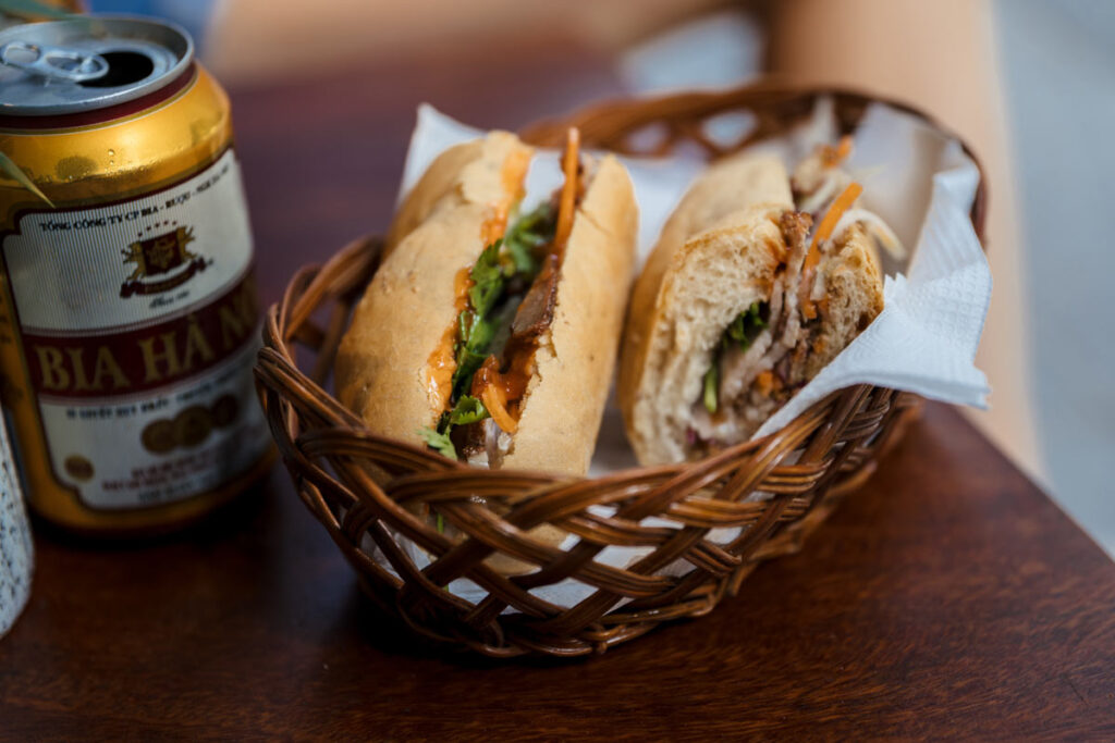 Banh mi Sandwich in einem Korb